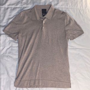 H&M Men’s Khaki Silk-Blend Polo Size S